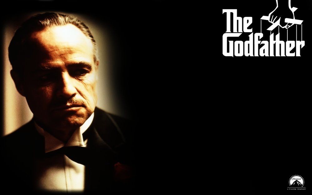 Marlon Brando as the title character in a promo card for The Godfather