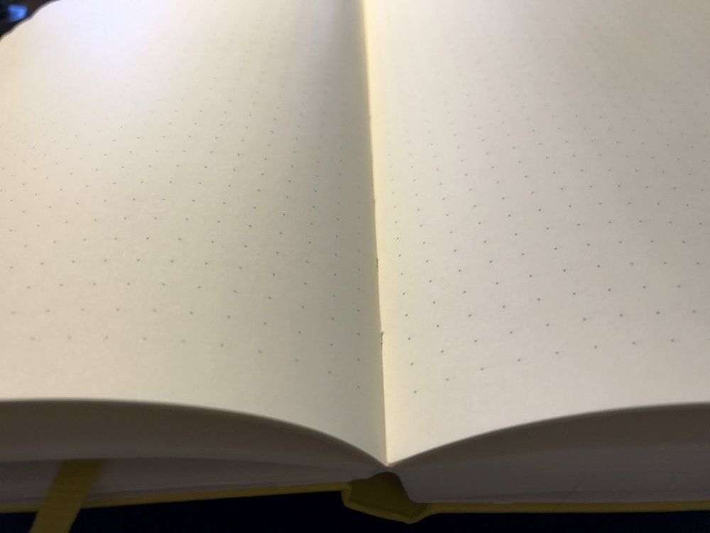 One of the great appeals of the Leuchtturm1917 is how it lays flat so easily without breaking the spine.