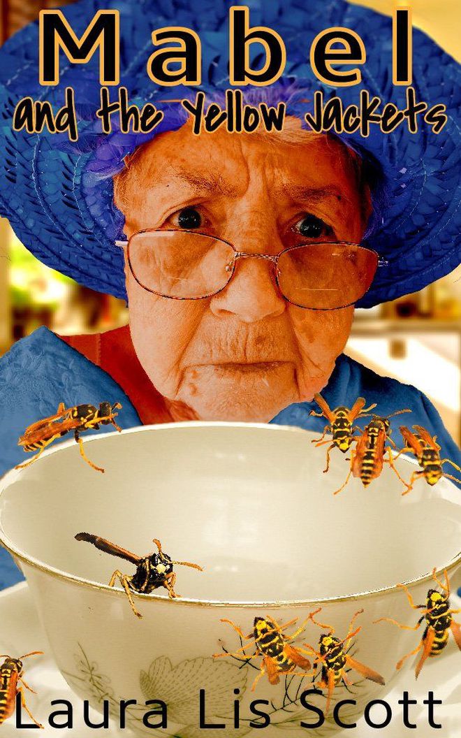 The original cover with a photo of Mabel and yellow jackets crawling over her and her dishes