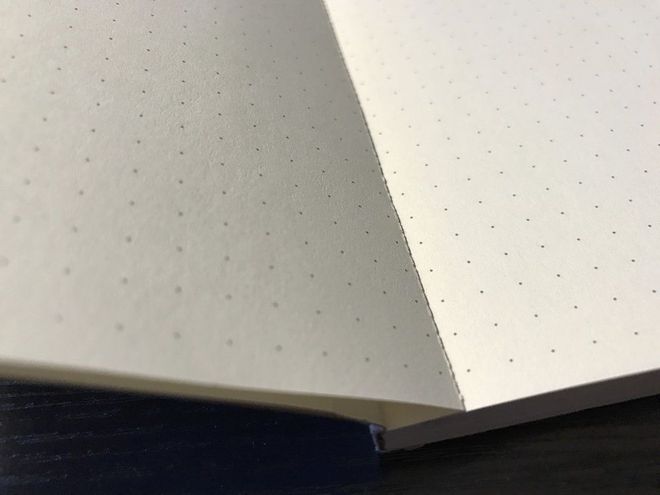 Rather than lie flat, the Northbooks book wants to open at the perforations, which are on each page.