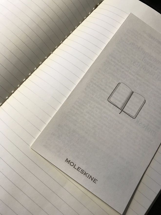 One ofMoleskine's hallmarks is the quality of their saddle-stitched binding.