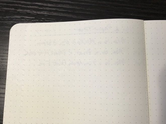 There was extremely little ghosting. Only the Rhodia had less.